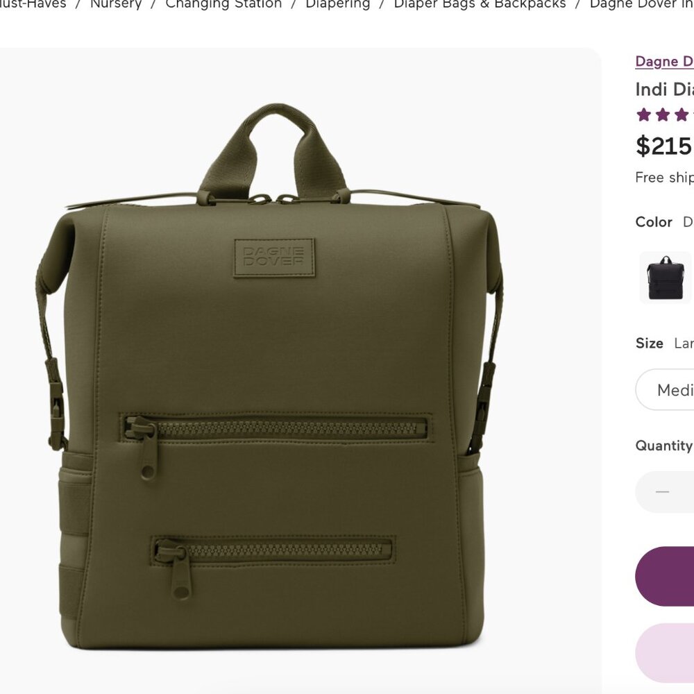 Dagne Dover Indie Diaper Bag (Large)